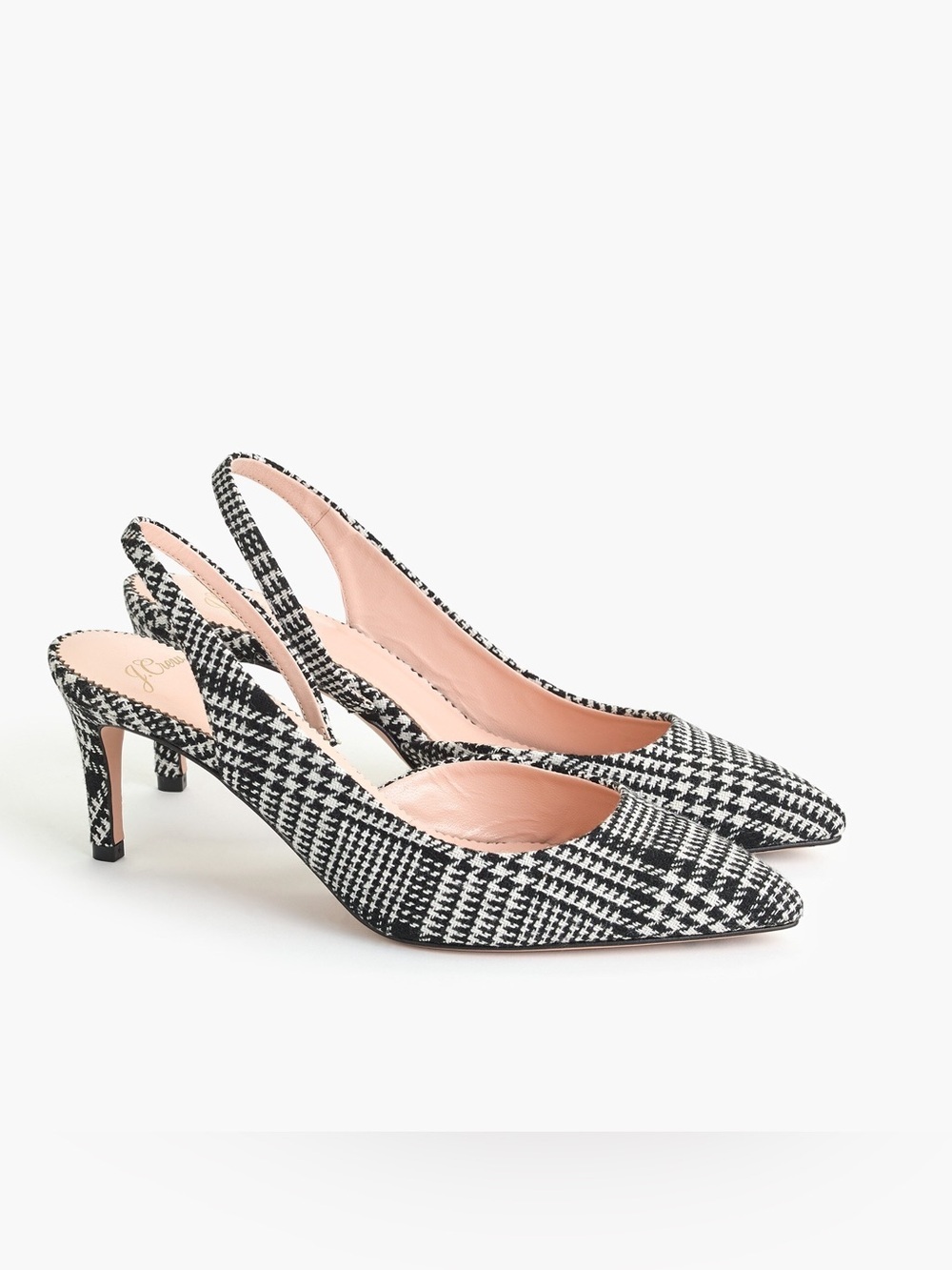 J.Crew Colette Glen Plaid Slingback D’Orsay Heels Size 8.5